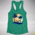 Philly LGBTQ Pride Hammock Summer Beach Sunset Racerback Tank - Kelly Green